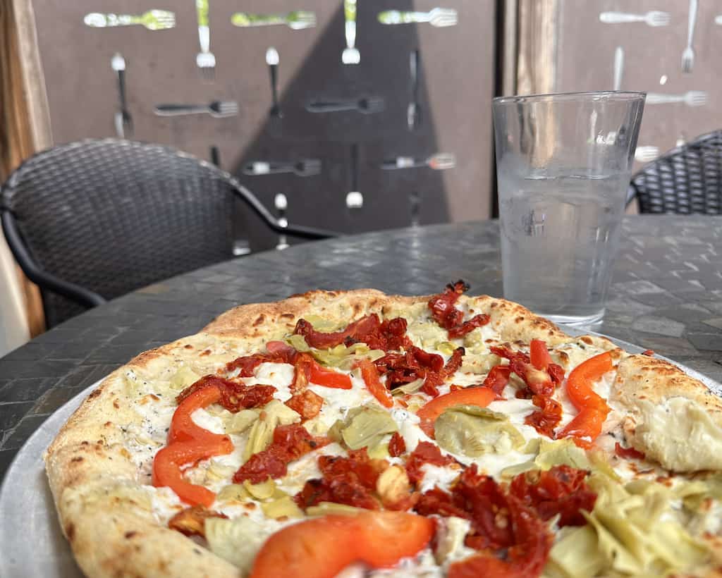 Wood-fired pizza at Fork in the Alley in Roanoke