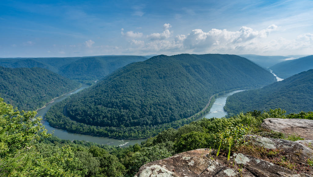 Grandview Overlook in New River Gorge National Park.