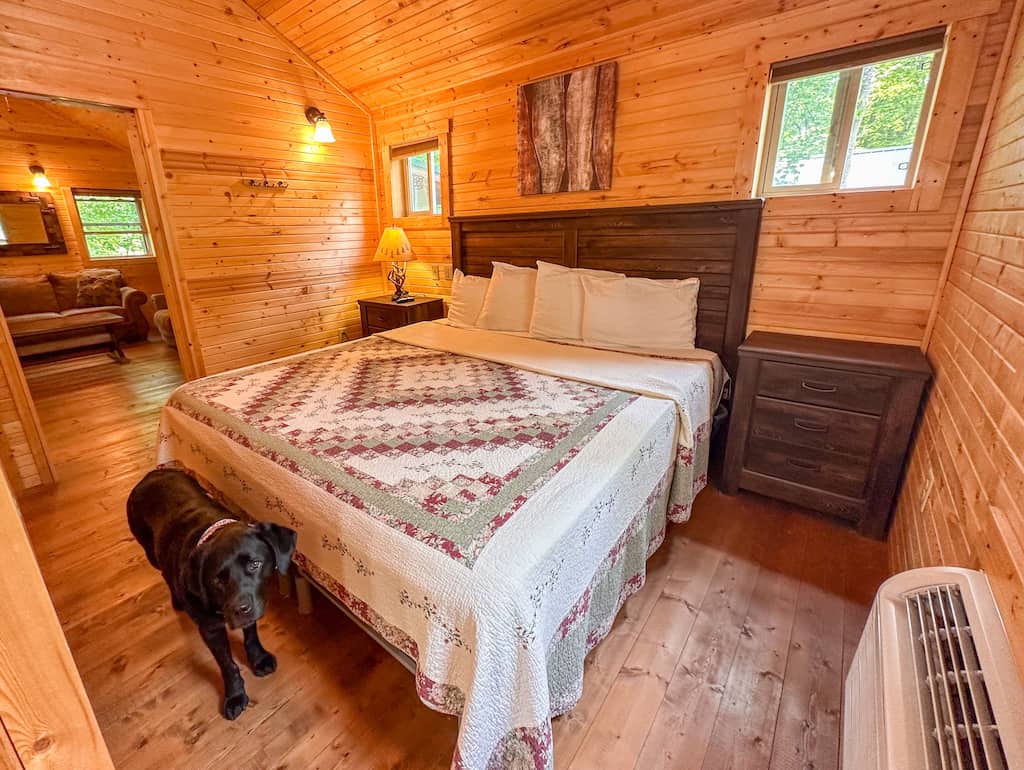 Bedroom at the Kaymoor Cabin - Adventures on the Gorge.