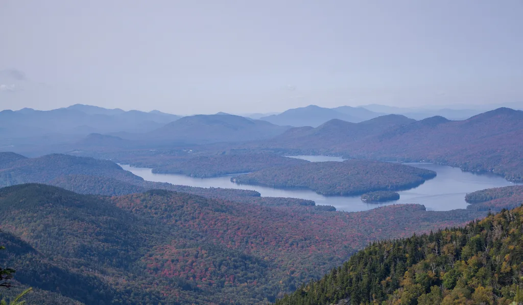 Fall foliage views from the top of Whiteface Mountain.