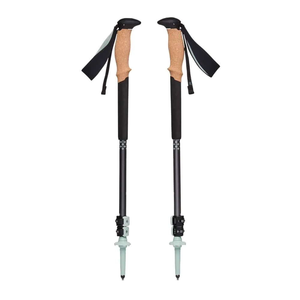 2 Carbon Fiber Trekking Hiking Poles Adjustable Nordic Walking Sticks Anti  Shock | eBay