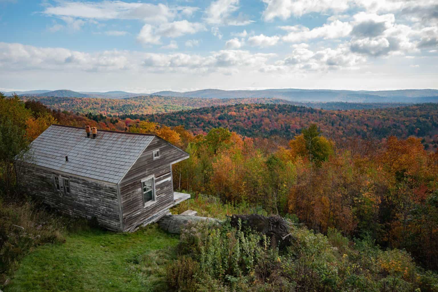 100-mile view from Hogback Mountain near Wilmington, Vermont.