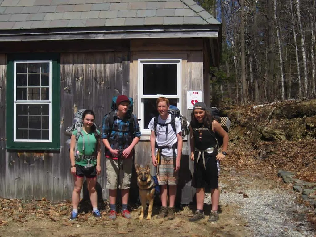 Our teens backpacking with friends.