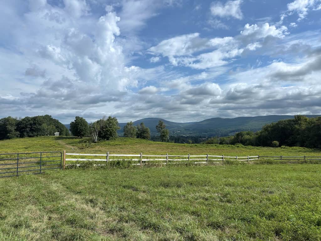 The fields behind the Clark are perfect for walking with great mountain views. 