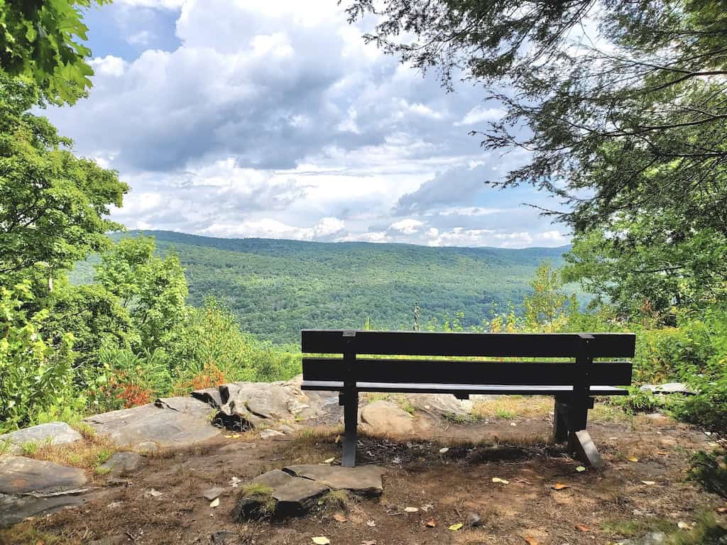 The perfect spot to relax while hiking the Cobble Hill Loop in Tyringham.