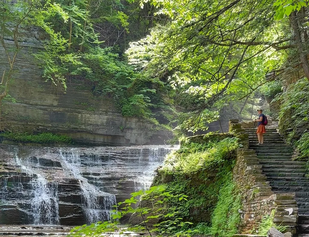 The Gorge Trail in Buttermilk Falls State Park.