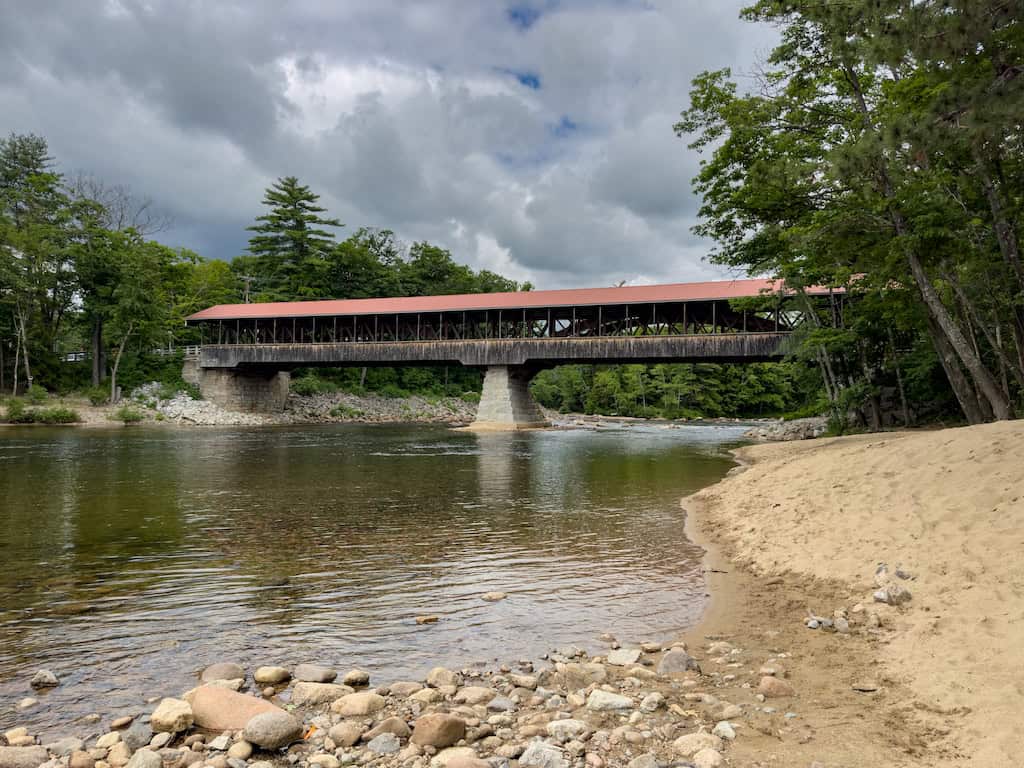 Saco River Covered Bridge and an awesome swimming area.