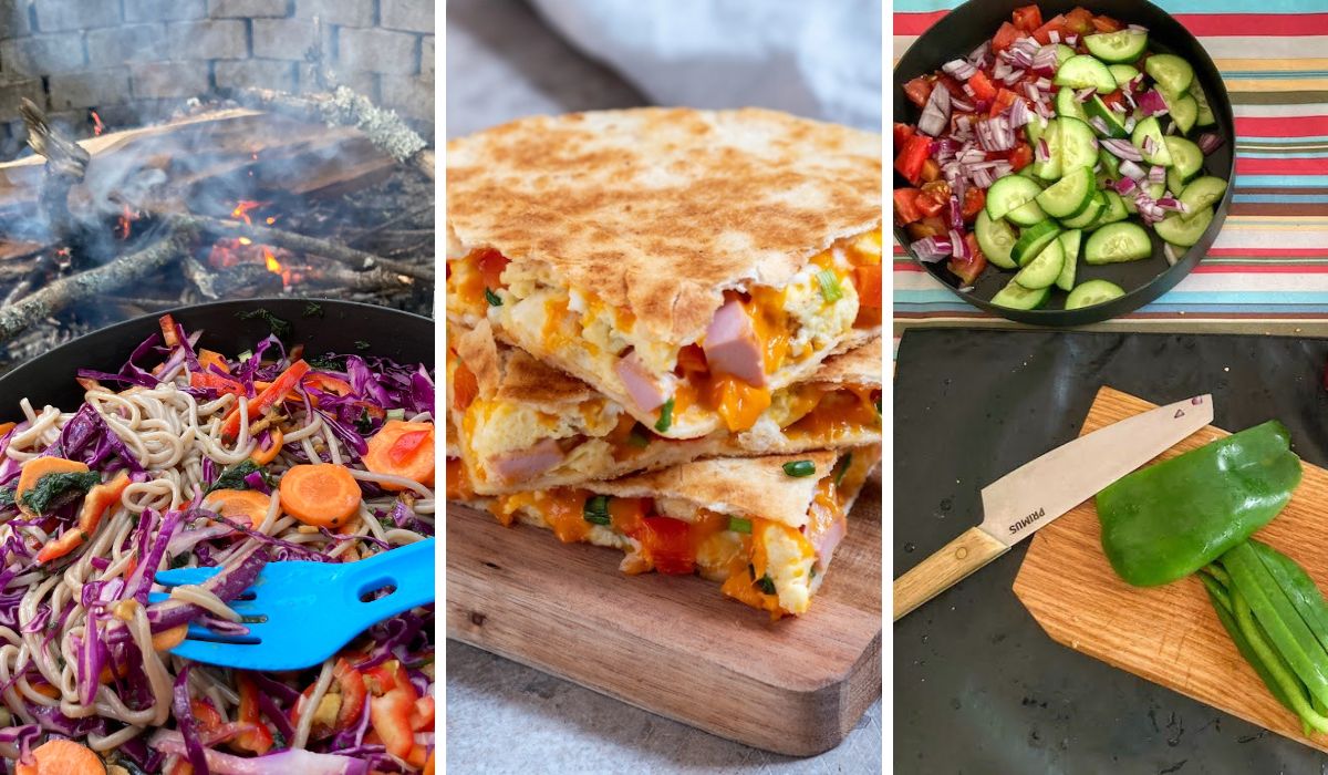 A collage of the best camping meals!