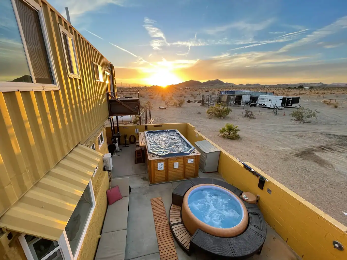 11 Epic Spots to Glamp Near Joshua Tree National Park 4 joshua tree container resort mid air suspended container home southern california