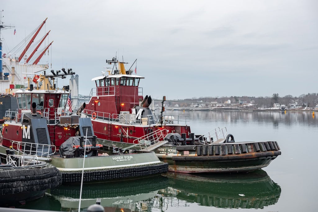 I love watching the tugboats in Portsmouth. Here they are, docked for the evening. 