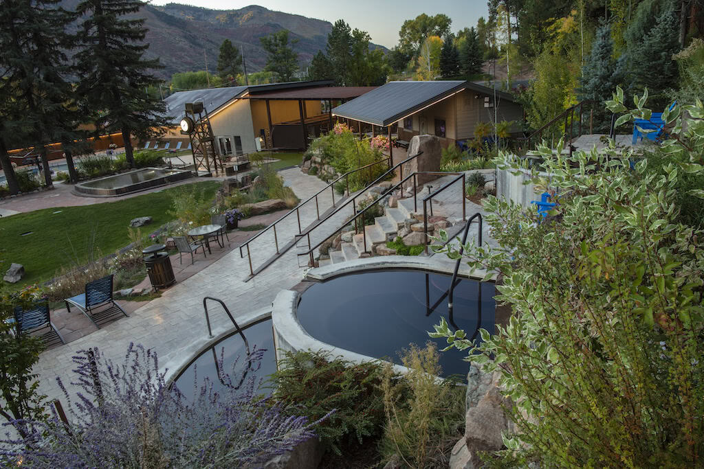 Durango Hot Springs Resort & Spa: A Reimagined Colorado Hot Springs Retreat 6 hot spring pools at Durango Hot Springs Resort & Spa.