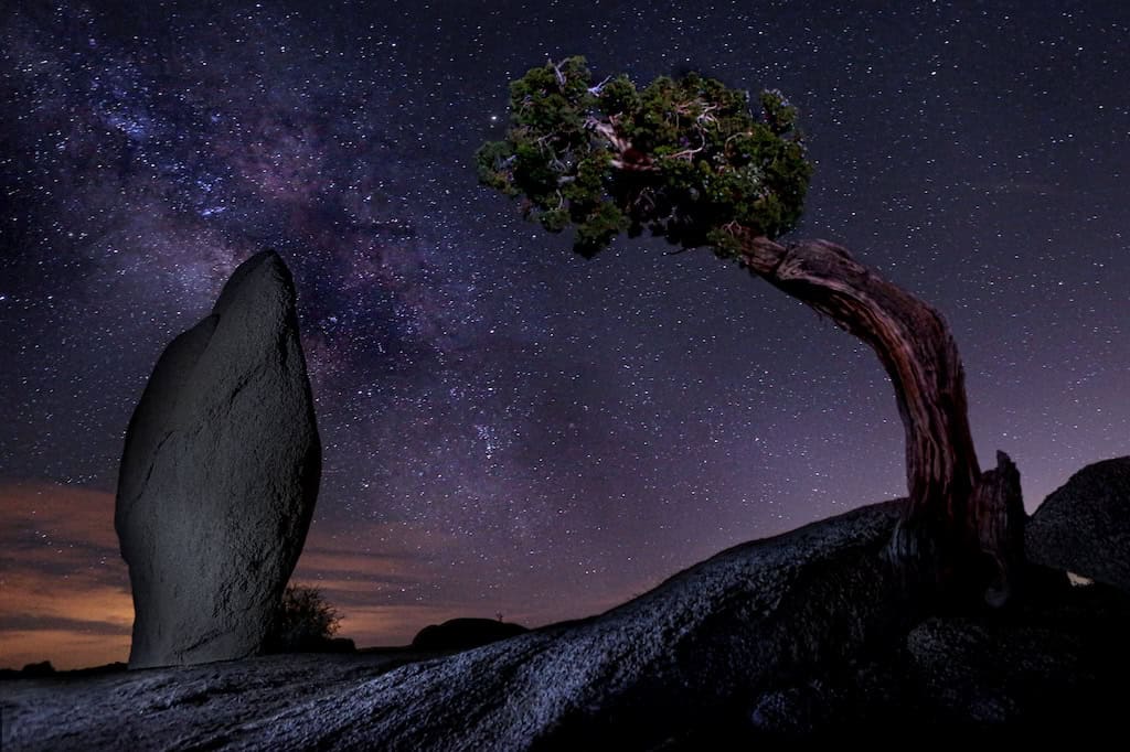 The Milky Way from a spot near Jumbo Rocks Campground. 