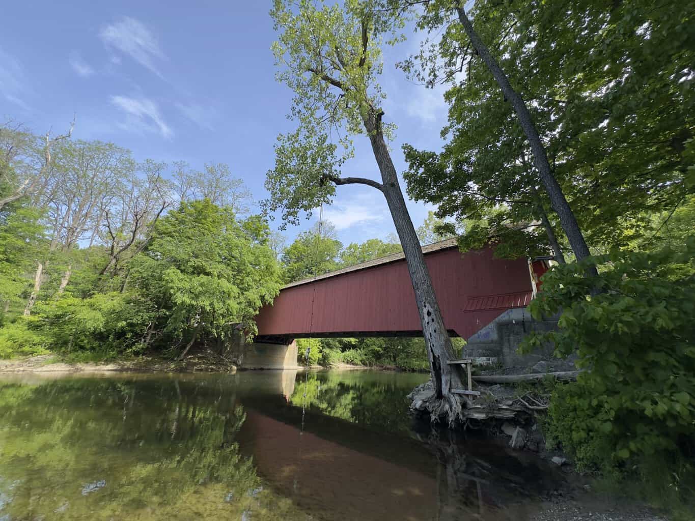 The Eagleville Covered Bridge over the Battenkill.
