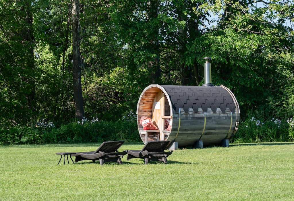 Time in the onsite sauna is the perfect way to unwind.